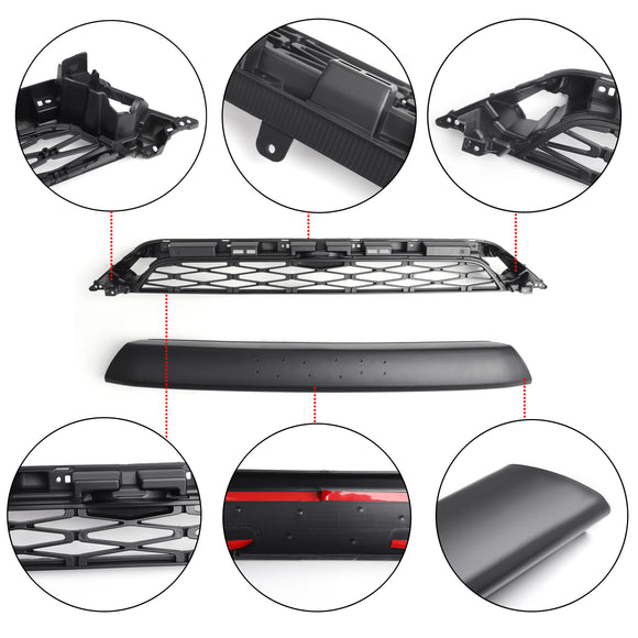 Griglia nera sostitutiva per griglia paraurti anteriore 2 pezzi Toyota 4Runner TRD PRO 2014-2019