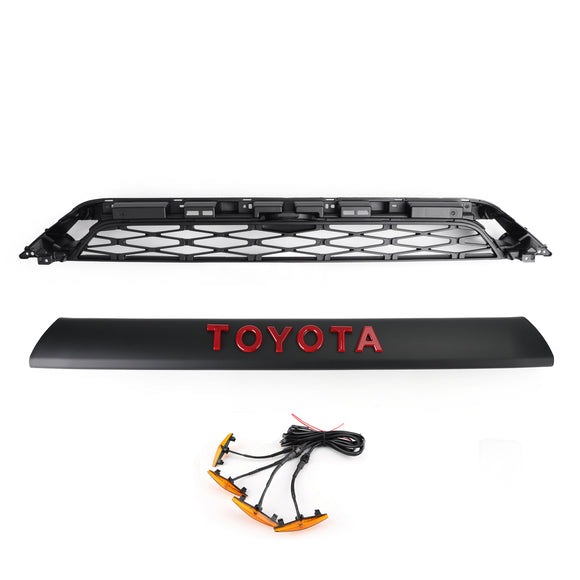 Griglia nera sostitutiva per griglia paraurti anteriore 2 pezzi Toyota 4Runner TRD PRO 2014-2019