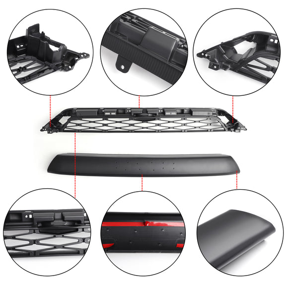 Griglia nera sostitutiva per griglia paraurti anteriore 2 pezzi Toyota 4Runner TRD PRO 2014-2019