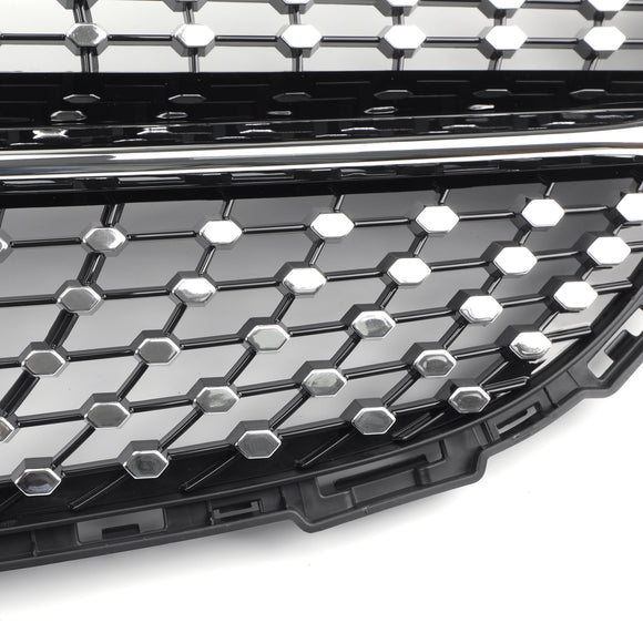 2015-2018 Mercedes Benz C-Klasse W205 C205 A205 C200 C250 C300 C350 Diamant Schwarz Kühlergrill Front Stoßstange Grill