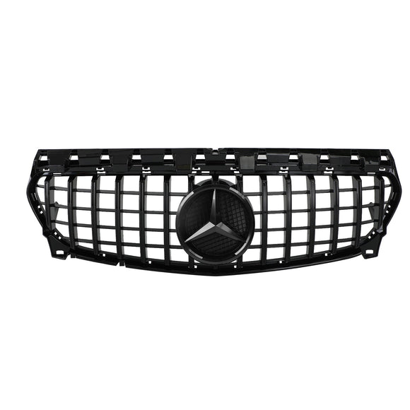 Mercedes Benz CLA-Klasse W117 C117 2013–2019 GT Style Frontgrill Ersatz Schwarzer Kühlergrill mit Emblem