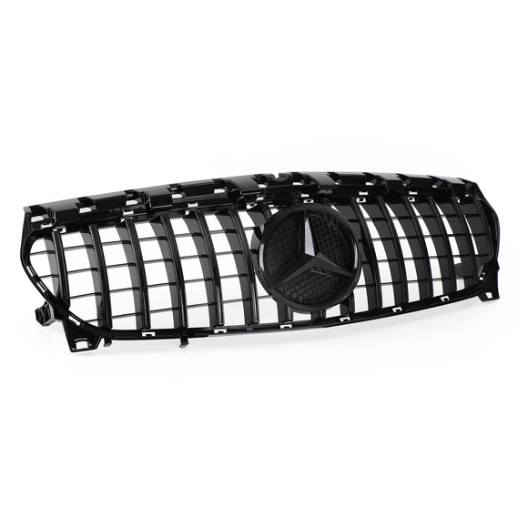 Mercedes Benz CLA-Klasse W117 C117 2013–2019 GT Style Frontgrill Ersatz Schwarzer Kühlergrill mit Emblem