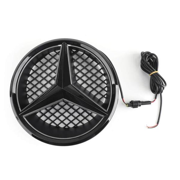Mercedes Benz Clase C 2008-2014 W204 Parrilla delantera negra/cromada con estrella LED C250/C300/C350