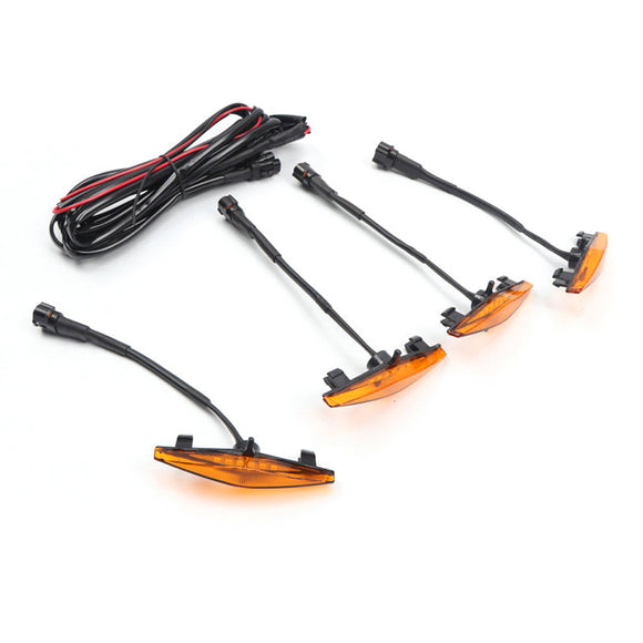 Kit griglia paraurti anteriore Toyota 4Runner TRD PRO 2014-2019 con luci ambrate a LED 4 pezzi