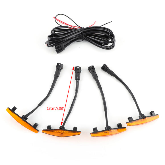 Kit griglia paraurti anteriore Toyota 4Runner TRD PRO 2014-2019 con luci ambrate a LED 4 pezzi