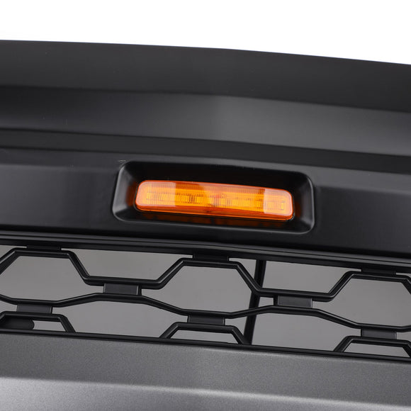 Chevrolet Silverado 1500 2016 2017 2018 Matte Black Honeycomb Grille Front Bumper Replacement Grill W/ LED Light