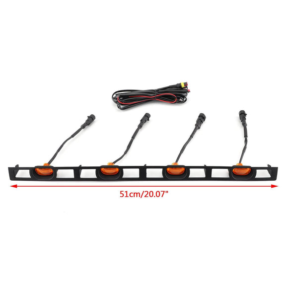 Toyota 2012-2015 Tacoma Griglia Ambra Luce Paraurti Anteriore Griglia del Cappuccio Luci a LED 4 PZ