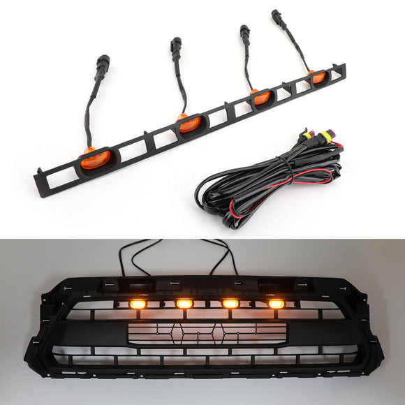 2012-2015 | Toyota Tacoma | Parrilla Trd Pro Style | Negro mate | Rejilla superior de malla negra con LED & Carta