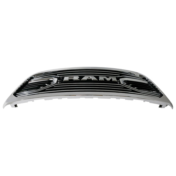 Dodgae Ram 2500 3500 2013-2018 Front Grill Big-Horn Style Front Bumper Glossy Black Grille W/ LED