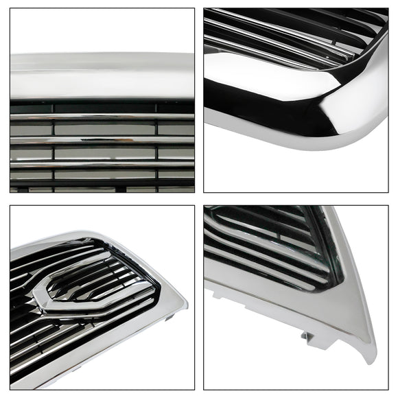 Dodgae Ram 2500 3500 2013-2018 Front Grill Big-Horn Style Front Bumper Glossy Black Grille W/ LED