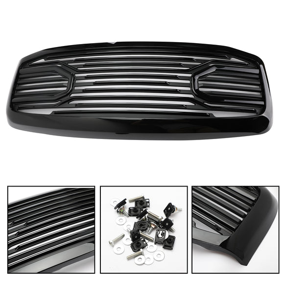 Estilo de cuerno grande | Dodge Ram 1500 2500 3500 | Rejilla Negra | 2006 2007 2008 | Parrilla del radiador del parachoques delantero