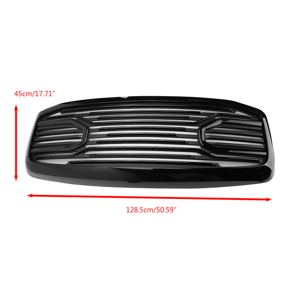 Estilo de cuerno grande | Dodge Ram 1500 2500 3500 | Rejilla Negra | 2006 2007 2008 | Parrilla del radiador del parachoques delantero