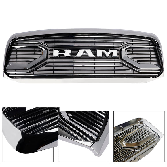 2006-2008 Dodge Ram 1500 2500 3500 Style Big Horn Calandre chromée Grille de remplacement de pare-chocs avant avec LED