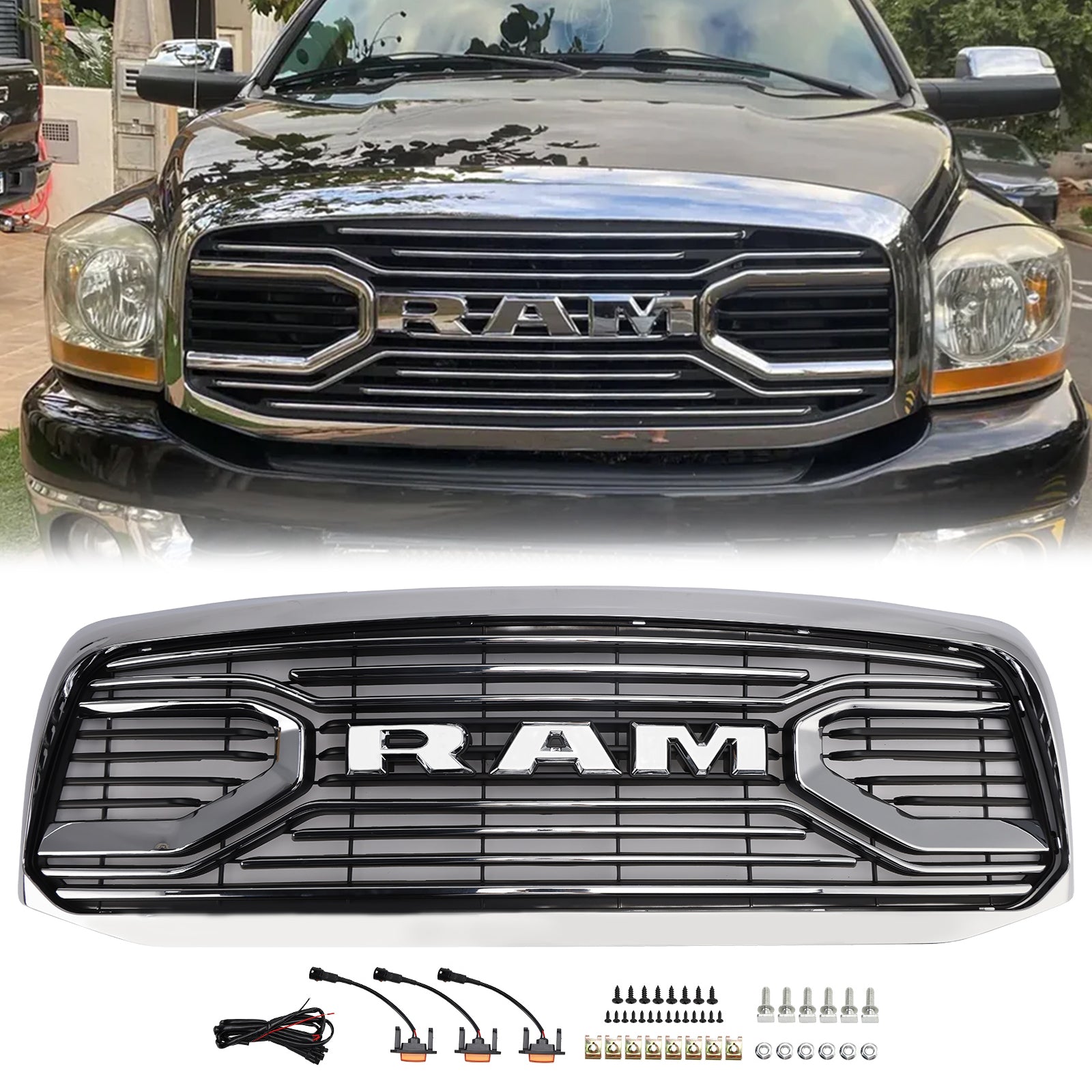 Griglia Paraurti Anteriore Per Dodge Per RAM 1500 2006-2008 Racing Griglia Paraurti Anteriore Per Dodge Per RAM 1500 2006-2008 Racing