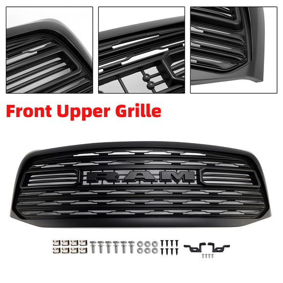 Dodge Ram 1500 2500 3500 2006-2008 LTD Style Grill Front Bumper Black Replacement Grille