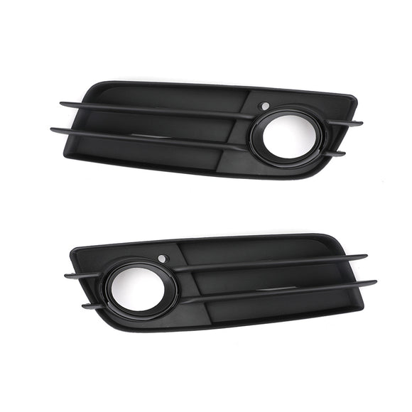 2008-2012 Audi A4 B8 S-Line / S4 Pair Honeycomb Fog Light Grill Cover Front Bumper Lower Black Grille 8K0807681C01C 8K0807682C01C