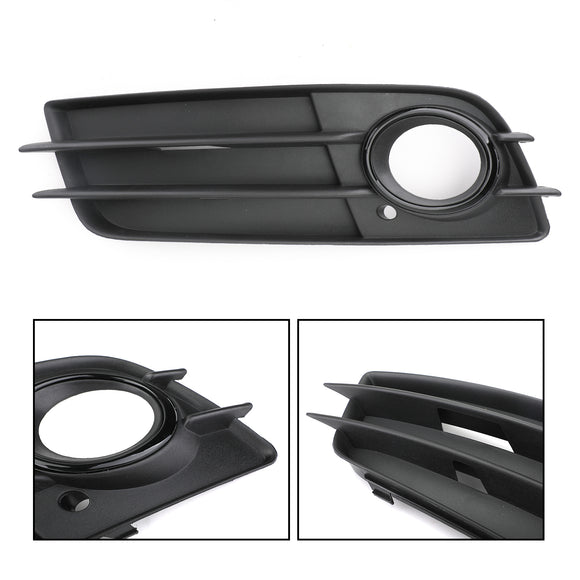 2008-2012 Audi A4 B8 S-Line / S4 Pair Honeycomb Fog Light Grill Cover Front Bumper Lower Black Grille 8K0807681C01C 8K0807682C01C
