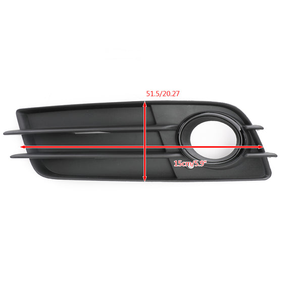 2008-2012 Audi A4 B8 S-Line / S4 Pair Honeycomb Fog Light Grill Cover Front Bumper Lower Black Grille 8K0807681C01C 8K0807682C01C