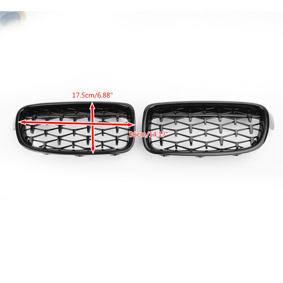 2012–2016 BMW 3er F30 318i/320i/328i/330i/335i/340i/320d vorderer Nierengrill in Chrom/Schwarz