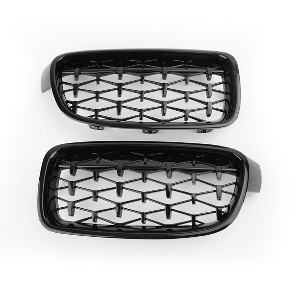2012–2016 BMW 3er F30 318i/320i/328i/330i/335i/340i/320d vorderer Nierengrill in Chrom/Schwarz
