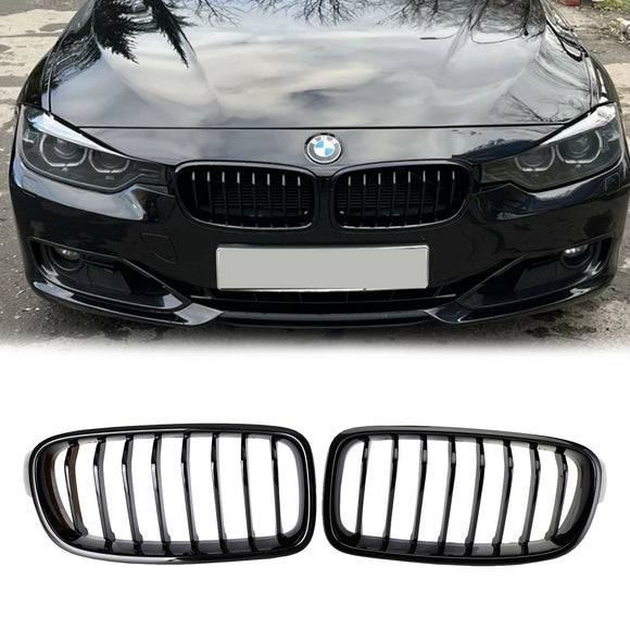 BMW 2012–2019 3er F30 F31 318i/320i/328i/330i/335i/340i/320d glänzend schwarzer Grill vorne Nierengrill