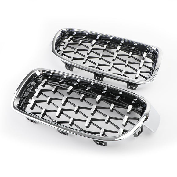 2012–2016 BMW 3er F30 318i/320i/328i/330i/335i/340i/320d vorderer Nierengrill in Chrom/Schwarz