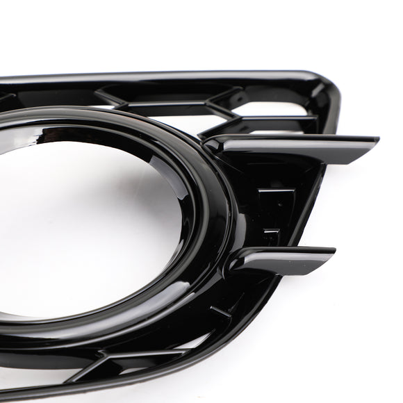 2008-2012 Audi A4 B8 S-Line / S4 Pair Honeycomb Fog Light Grill Cover Front Bumper Lower Black Grille 8K0807681C01C 8K0807682C01C