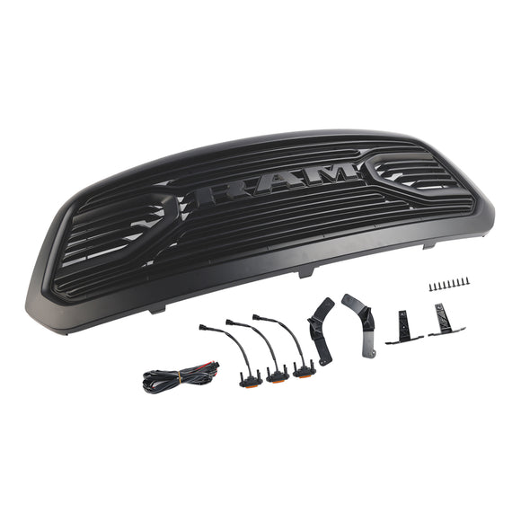 Ram 1500 2013–2018 Chrom-Grill, Big Horn/Rebel Style Frontstoßstangengrill mit LED-Licht