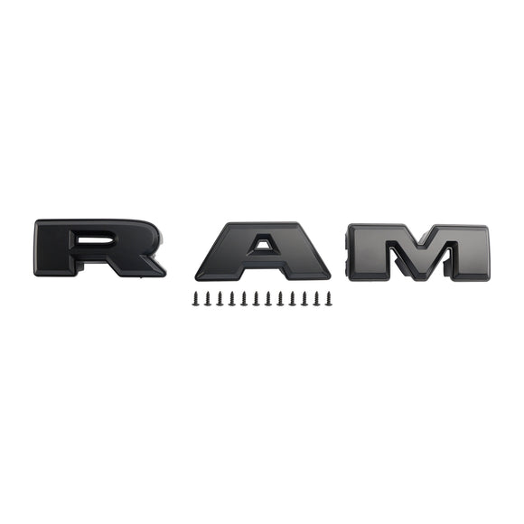 Rejilla clásica estilo Big Horn para Dodge Ram 1500 2019-2023, parrilla de parachoques delantero negra con luz LED