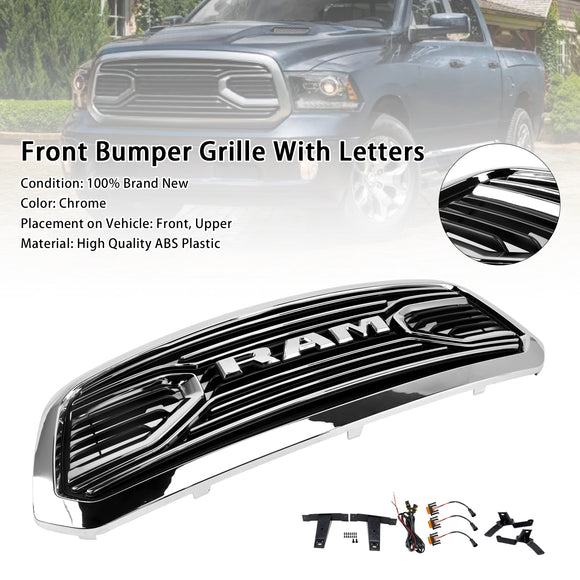 Ram 1500 2013–2018 Chrom-Grill, Big Horn/Rebel Style Frontstoßstangengrill mit LED-Licht