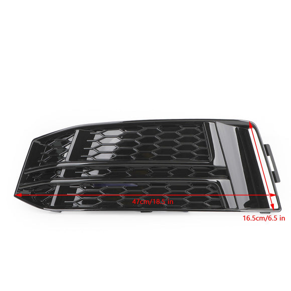 Paire de caches antibrouillard avant pour Audi S4/A4 B9 S-Line 2016-2018, grille de pare-chocs 8W0807681F 8W0807682F Générique