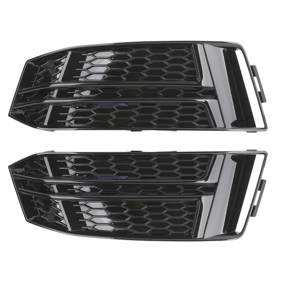 Paire de caches antibrouillard avant pour Audi S4/A4 B9 S-Line 2016-2018, grille de pare-chocs 8W0807681F 8W0807682F Générique