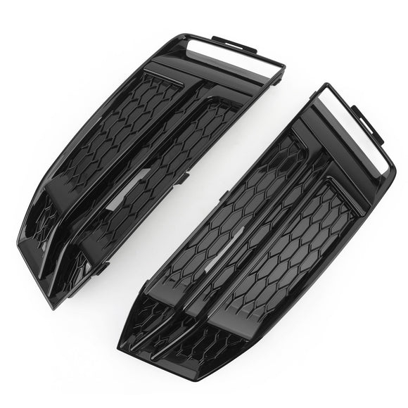 Paire de caches antibrouillard avant pour Audi S4/A4 B9 S-Line 2016-2018, grille de pare-chocs 8W0807681F 8W0807682F Générique