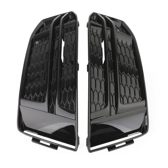 Paire de caches antibrouillard avant pour Audi S4/A4 B9 S-Line 2016-2018, grille de pare-chocs 8W0807681F 8W0807682F Générique