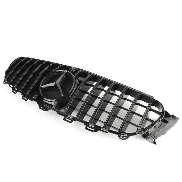2016-2019 Mercedes Benz W213 E-Class E200 E300 E400 E43 GTR Style Grill Front Glossy Black Grille With Star Emblem