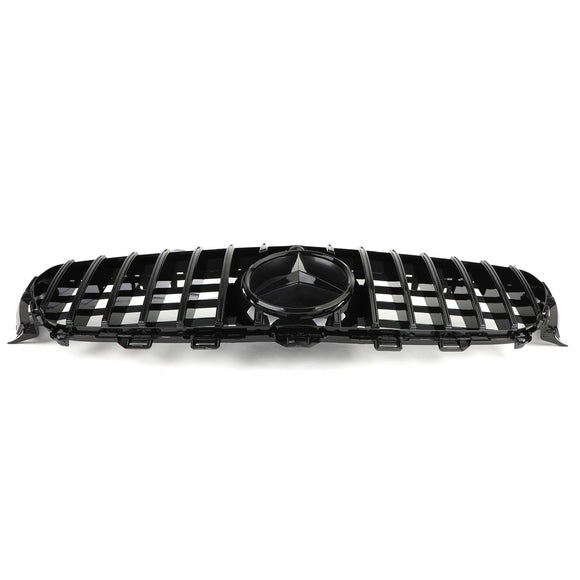 2016-2019 Mercedes Benz W213 E-Class E200 E300 E400 E43 GTR Style Grill Front Glossy Black Grille With Star Emblem