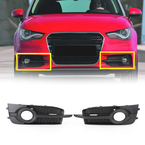 Audi A1 S-Line 8X 2011-2014 2 pezzi paraurti anteriore griglia fendinebbia nera griglia di copertura a nido d'ape 8X0807682B 8X0807681B