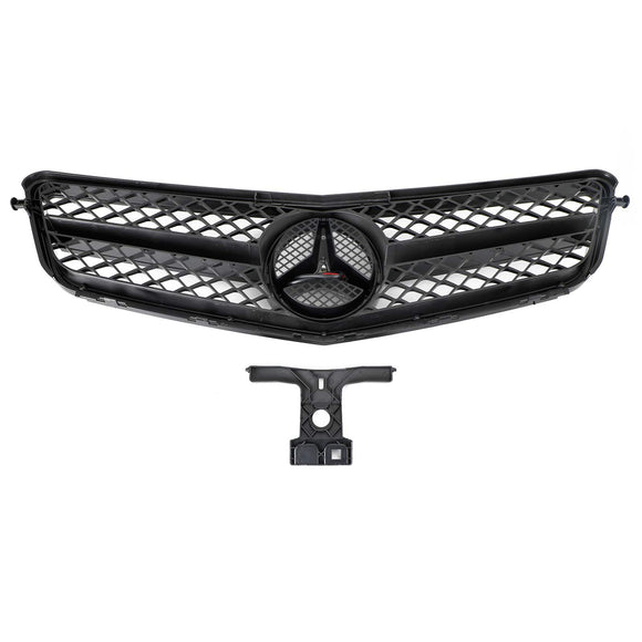 Mercedes Benz 2008-2014 C-Klasse W204 C250 C300 C350 Frontstoßstangengrill Schwarz Ersatzgrill