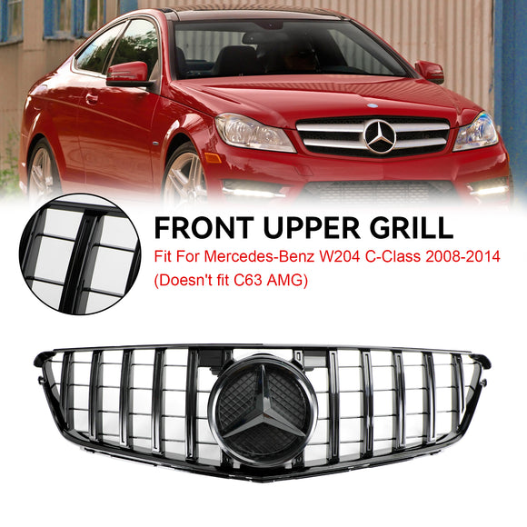 Mercedes Benz 2008-2014 C-Klasse W204 C250 C300 C350 Frontstoßstangengrill Schwarz Ersatzgrill
