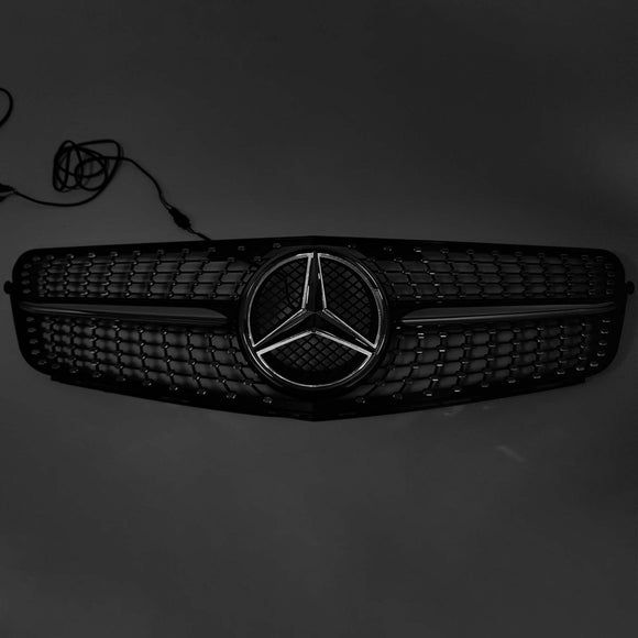 2008–2014 Mercedes Benz C-Klasse W204 C200 C230 C250 C300 C350 Diamant Schwarz Chrom Frontgrill Grill