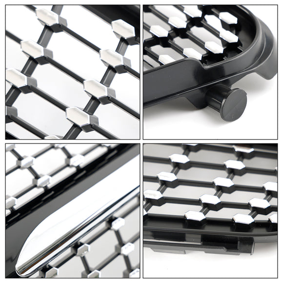 2008–2014 Mercedes Benz C-Klasse W204 C200 C230 C250 C300 C350 Diamant Schwarz Chrom Frontgrill Grill