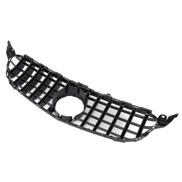 Mercedes Benz Classe C 2015-2018 W205 Grille de pare-chocs avant de remplacement de style GTR pour C205 A205 C200/250/300/350/C43, grille noire