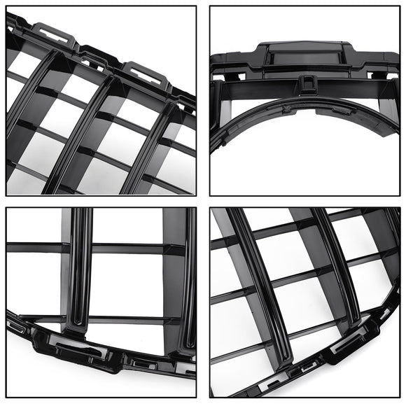 Mercedes Benz Classe C 2015-2018 W205 Grille de pare-chocs avant de remplacement de style GTR pour C205 A205 C200/250/300/350/C43, grille noire
