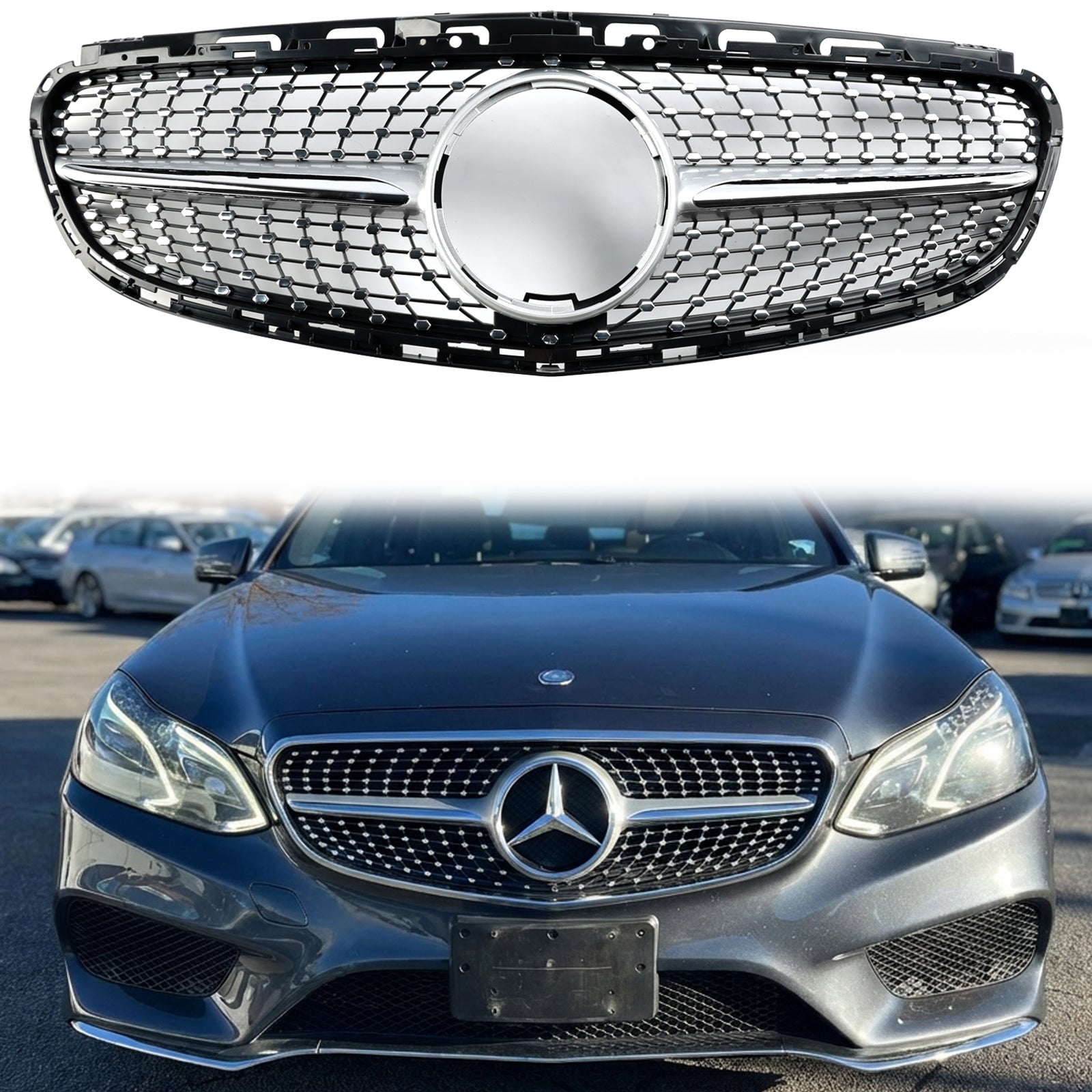 2013-2016 Mercedes Benz E-Class W212 Facelift Front Bumper Grill