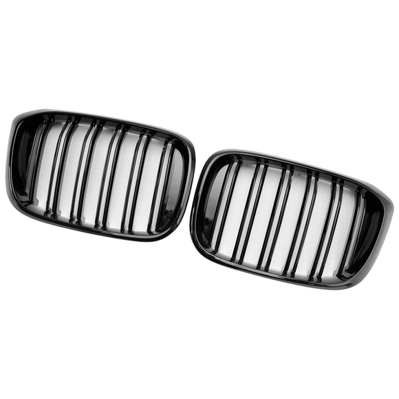 BMW X4 G02 X3 G01 G08 2018-2021 Gloss Black Front Kidney Grille Mesh Grill
