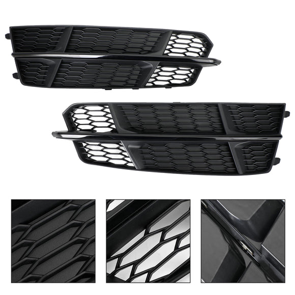Audi A6 C7 S-Line Pare-chocs 2016-2018 Grille de pare-chocs avant 4G0807681AN 4G0807682AN Grille inférieure Noir Chrome Générique