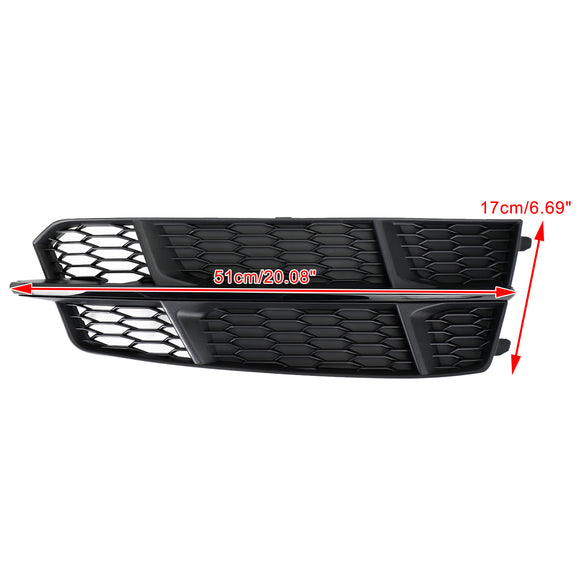 Audi A6 C7 S-Line Pare-chocs 2016-2018 Grille de pare-chocs avant 4G0807681AN 4G0807682AN Grille inférieure Noir Chrome Générique
