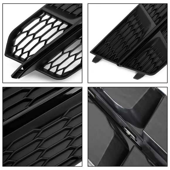 Audi A6 C7 S-Line Pare-chocs 2016-2018 Grille de pare-chocs avant 4G0807681AN 4G0807682AN Grille inférieure Noir Chrome Générique
