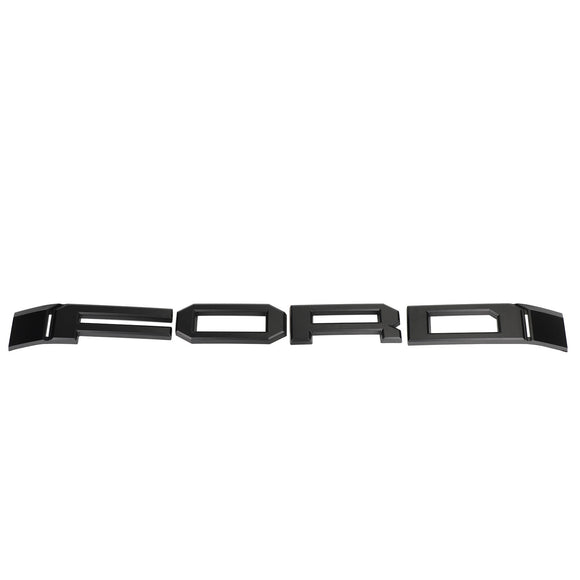 Griglia paraurti anteriore stile Ford F150 Raptor 2021-2023, griglia nera con LED & Foro della fotocamera