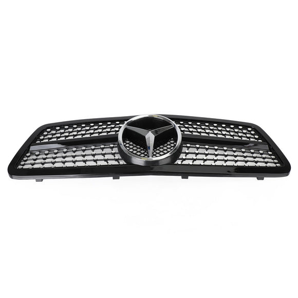 Mercedes-Benz Classe C 2001-2007 W203 Grille de pare-chocs avant de remplacement noire/chromée pour 4 portes